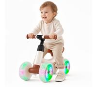KOMFOTTEU Bicicleta de Equilibrio para Niños con 4 Ruedas Luminosas
