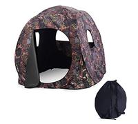 KOMFOTTEU Estor de Caza para 2-3 Personas, Persiana de Caza con Ventanas, Tienda de Tierra con Bolsa de Transporte, Puesto de Cazas Plegable, para Ciervos y Pavos, Camuflaje (152 x 152 x 163 cm)