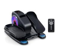 KOMFOTTEU Mini Elíptica Eléctrica, Pedaleador Elíptico con Pantalla y Mando a Distancia, Pedaleador Eléctrico con 5 Velocidades y 3 Modos, Bicicleta Elíptica Debajo del Escritorio para Mayores