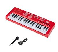 KOMFOTTEU Piano Infantil de 37 Teclas, Teclado de Piano para Niños con Micrófono, Teclado Electrónico con 8 Ritmos, 8 Timbres y 22 Demos, Instrumento Musical para Niños 3+ Años (Rojo)