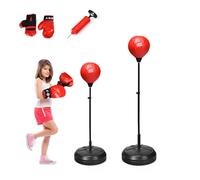 KOMFOTTEU Punchingball con Altura Regulable 120-154 cm, Base Rellenable