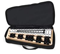 KOMFOTTEU Xilófono de 27 Notas, Glockenspiel con Teclas de Aluminio y Base de Madera, Instrumento de Percusión con 2 Mazos, Bolsa de Transporte, Carrillón para Niños y Adultos