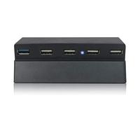 Komifa - Concentrador USB para PS4 Slim, adaptador USB, conector de expansión, divisor USB, extensión extensor USB diseñado para consola de juegos Sony PS4S Playstation 4 Slim Edition (1 USB 3.0 y 4