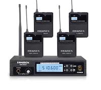 KOMISON - Monitor Dentro del oído inalámbrico Overol, IEM, transmisor Profesional UHF IEM y Receptor de Correa con Auriculares para Estudio, DJ, Guitarra, 164 pies
