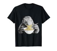 Komodo Dragon Comiendo Fideos Ramen Divertido Amante de Reptiles Camiseta