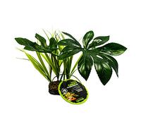 Komodo Toldo de la Selva, decoración de hábitat, Planta Artificial para Reptiles, Planta de Reptil, Planta de terrario, Planta de vivero, 1 Unidad (Paquete de 1), Verde
