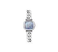 KOMONO Moneypenny Revolt Silver Light Blue Women's Japanese Quartz Analogue Watch with Stainless Steel Strap