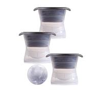 Kompanion XXL - Molde Esférico Para Cubitos de Hielo | Juego de 3 Máquinas para Hacer Bolas de Hielo | Perfecto para Cócteles y Vasos de Whisky | Molde para Bolas de Hielo de 6,5 cm/2,5 Pulgadas