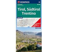 KOMPASS Autokarte Tirol, Südtirol, Trentino/Tirolo, Alto Adige, Trentino 1:250.000: mit Strassenkarte: 358