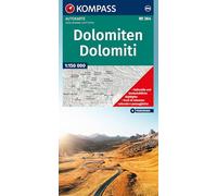 KOMPASS Autokarte und Panoramakarte Dolomiten / Dolomiti / Dolomites 1:150.000: mit Panorama, kulturelle und landschaftliche Highlights eingezeichnet: 364