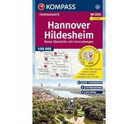KOMPASS Fahrradkarte 3215 Hannover, Hildesheim 1:50.000: reiß- und wetterfest