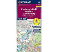 KOMPASS Großraum Fahrradkarte 3709 Rheinland-Pfalz, Saarland, Luxembourg mit Knotenpunkten 1:125.000: 2 Karten im Set, reiß- und wetterfest, GPX-Daten zum Download