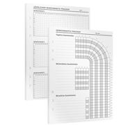 KOMPASS Habit Tracker | Rastreador de hábitos para 1 año completo | 14 hojas DIN A5 para planificador de anillas | Rastrea hábitos diarios, semanales y mensuales | Diario de éxito diario