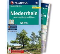 KOMPASS Wanderführer Niederrhein, zwischen Rhein und Maas, 55 Touren mit Extra-Tourenkarte: mit Touren und GPS-Daten in der KOMPASS-App: 5333