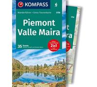KOMPASS Wanderführer Piemont, Valle Maira, 35 Touren mit Extra-Tourenkarte: GPS-Daten zum Download: 5756