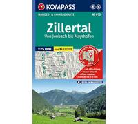 KOMPASS Wanderkarte 010 Zillertal - Von Jenbach bis Mayrhofen 1:25.000: Wander- und Fahrradkarte in einem - inklusive Offline-Verwendung in der ... Panorama. Skitouren. Langlaufen. Reiten.