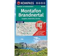 KOMPASS Wanderkarte 032 Montafon, Brandnertal, Gargellen, Bielerhöhe, Silvretta 1:25.000: Wander- und Fahrradkarte in einem - inklusive ... Radwege. Skitouren. Langlaufen. Reiten.