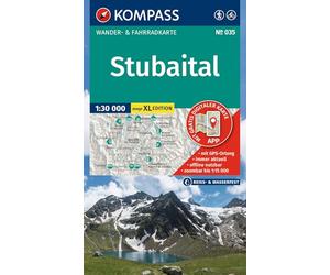 KOMPASS Wanderkarte 035 Stubaital 1:30.000: XL Karten: Wander- und Fahrradkarte im Walter Mayr Großdruck - inklusive Offline-Verwendung in der KOMPASS-App. Wander-& Radwege. Skitouren. Langlaufen.