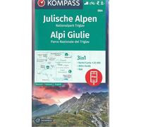 KOMPASS Wanderkarte 064 Julische Alpen, Nationalpark Triglav, Alpi Giulie 1:25.000: 3in1 Wanderkarte mit Aktiv Guide inklusive Karte zur offline ... ... Langlaufen.: Wandelkaart Schaal 1 : 25.000