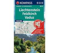 KOMPASS Wanderkarte 21 Liechtenstein, Feldkirch, Vaduz 1:50.000: Wander- und Fahrradkarte in einem - inklusive Offline-Verwendung in der KOMPASS-App. Wander-& Radwege. Skitouren. Langlaufen. Reiten.