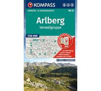 KOMPASS Wanderkarte 33 Arlberg, Verwallgruppe 1:50.000: Wander- und Fahrradkarte in einem - inklusive Offline-Verwendung in der KOMPASS-App. Wander-& Radwege. Skitouren.