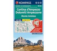 KOMPASS Wanderkarte 654 Cortina d'Ampezzo, Dolomiti Ampezzane, Monte Antelao 1:25.000: Wander- und Fahrradkarte im XL Großdruck - inklusive ... Wander-& Radwege. Skitouren. Langlaufen.