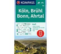 KOMPASS Wanderkarte 758 Köln, Brühl, Bonn, Ahrtal 1:50.000: 4in1 Wanderkarte mit Aktiv Guide und Detailkarten inklusive Karte zur offline Verwendung in der KOMPASS-App. Fahrradfahren.