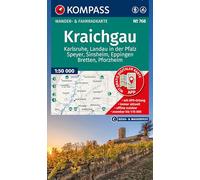 KOMPASS Wanderkarte 768 Kraichgau, Karlsruhe, Landau i. d. Pfalz, Speyer, Sinsheim, Eppingen, Bretten, Pforzheim 1:50.000: Wander- und Fahrradkarte in ... in der KOMPASS-App. Wander-& Radwege.