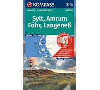KOMPASS Wanderkarte 784 Sylt, Amrum, Föhr, Langeneß 1:35.000: Wander- und Fahrradkarte in einem - inklusive Offline-Verwendung in der KOMPASS-App. Wander-& Radwege.
