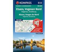 KOMPASS Wanderkarten-Set 2220 Elsass, Vogesen Nord, Hagenau, Straßburg / Alsace, Vosges du Nord, Haguenau, Strasbourg (2 Karten) 1:50.000: inklusive Karte zur offline Verwendung in der KOMPASS-App