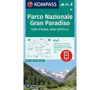 Kompass WK86 Gran Paradiso: wandelkaart schaal 1:50.000 (Kompass Wanderkarten)