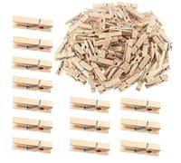 KOMUNJ 100 mini pinzas para la ropa, pinzas de madera de madera auténtica, mini pinzas para la ropa pequeñas