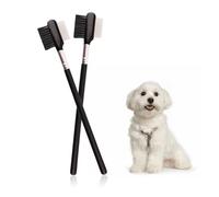 KOMUNJ 2 peines quitamanchas de lágrimas para perros, peine de ojo de perro de doble cara, cepillo para ojos de perro, peine de aseo, peine para mascotas, gatos, perros, gatitos, cachorros