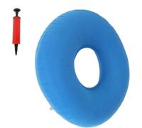 KOMUNJ Cojín redondo ortopédico hinchable para coxis en forma de rosquilla con bomba, cojín para hemorroides, nervio ciático, úlceras por presión, dolor de coxis durante el embarazo