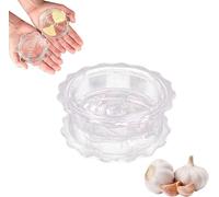KOMUNJ Molinillo de ajos, Machacador Ajos, Preparación Rápida de Comidas, Herramienta de Ajo, Fácil de Limpiar, Prensa Manual de Ajo de Plástico con Olla de Almacenamiento, Herramienta de Cocina