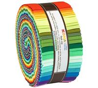 Kona Cotton Solids New Colors 2019 rollo de 40 tiras de 2.5 pulgadas de rollo de gelatina Robert Kaufman RU-889-40