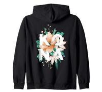 Kona Diseño Floral Kona Big Island Hawaii Estados Unidos Sudadera con Capucha