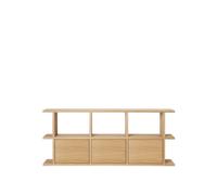 Ferm Living Estantería Kona 3x2 Natural oak. incl. 3 compartimentos de armario