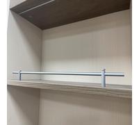 Koncey Kit de Barandilla Metálica para Estantes, Rieles Galería para Estanterías, Barrera de Tubo para Librería, Fácil Instalación(Silver,L 30 CM)