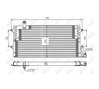 Kondensador De Aire Acondicionado NRF Para VW Passat Variant 3A5 35I 3A2 325 Mm