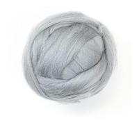 Kondoos Lana natural de colores, 8 onzas, la mejor lana para fieltro de aguja, fieltro húmedo, manualidades y hilado. (plateado)