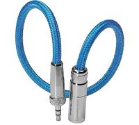 Kondor Blue Cable de audio mini XLR a 3,5 mm TRS con cierre de tornillo de bloqueo para lavalier/solapas, azul