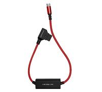 KONDOR BLUE Cable de suministro de energía D-Tap a USB-C de 16 pulgadas para R5C, rojo cardenal
