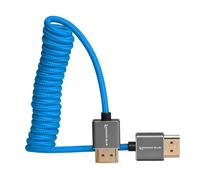KONDOR BLUE Cable HDMI a HDMI completo en espiral de 12 a 24 pulgadas, color azul