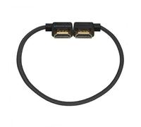 Kondor Blue cable HDMI completo en ángulo de derecha a izquierda, recto Cuervo negro 30,4 cm