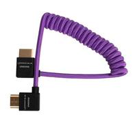 Kondor Blue Cable HDMI completo en ángulo recto Gerald Undone de 30,5-61 cm, en forma de espiral morado