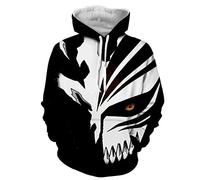 KONDZ Nueva Sudadera con Capucha De Moda para Otoño E Invierno para Hombre, Sudaderas con Capucha con Estampado 3D De Anime Bleach, Ropa Informal Estilo Hip Hop, Sudaderas con Capucha Informales