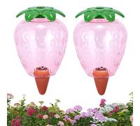 Konesky Juego de 2 bolas de riego automático para plantas, para interiores, 550 ml, con forma de fresa
