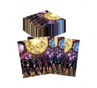 KONFEN 20 Piezas Servilletas Decorativas Disco, 33x33 cm Servilletas de Papel para Fiestas con Bola de Discoteca, Servilletas de Cumpleaños Coloridas para Fiesta Retro Disco Años 70 80 90, Estilo E