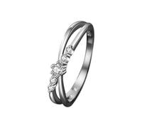 KONFEN Anillo Ajustable de Plata de ley 925 para Mujer, Shiny Cubic Zirconia Pulgar Anillos para Mujer, Boda Compromiso Fiesta Brillante Clásico Elegante y Vintage para Señoras